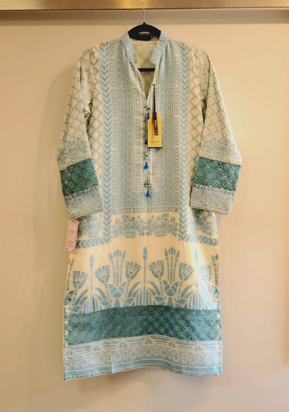 Periwinkle Jacquard Kurta