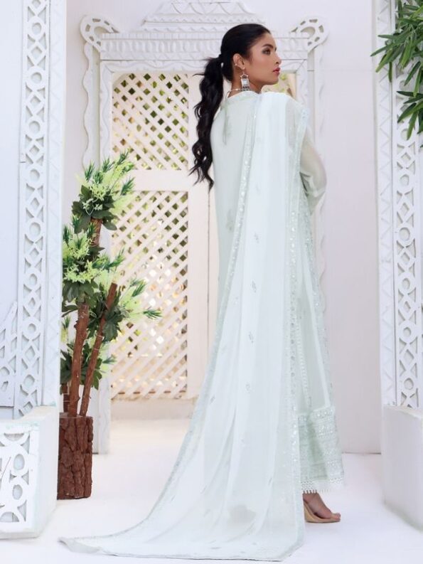 Quzey Aquamarine Delight Chiffon Dress