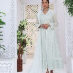 Quzey Aquamarine Delight Chiffon Dress