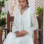 Quzey Aquamarine Delight Chiffon Dress