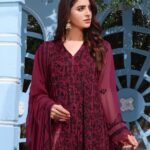 Quzey Deep Scarlet Chiffon Dress (1)