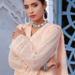 Quzey Peach Melba Long Dress