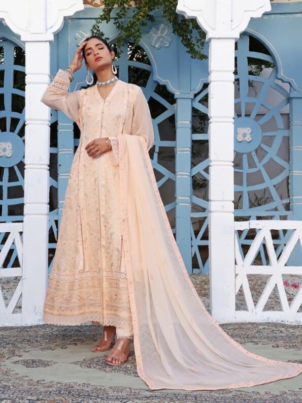 Quzey Peach Melba Long Dress