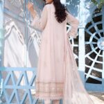 Quzey Pink Blossom Chiffon Dress (1)