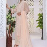 Quzey Sparkling Peach Chiffon Dress (2)