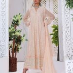 Quzey Sparkling Peach Chiffon Dress