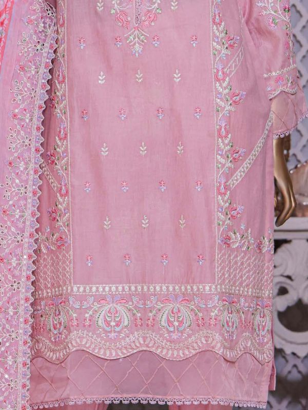 Floral Pink Dhaga Kari Dress-12