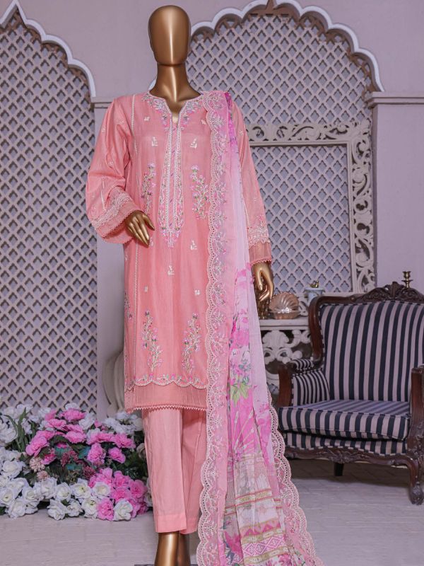 Peachy Pink Dhaga Kari Dress-01