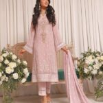 Quzey Baby Blush Embroidered Dress