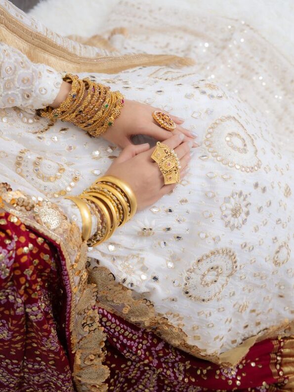 Quzey Chickenkari Lehenga Set