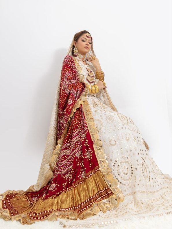 Quzey Chickenkari Lehenga Set