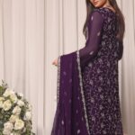 Quzey Lavender Luxe Embroidered Dress (2)