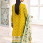 Golden Green Lawn Dress