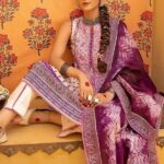 Lavender Lawn Embroidered Dress