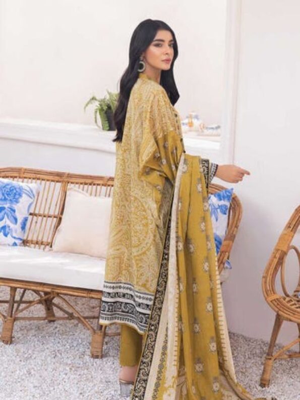 Mustard Mirage Lawn Dress