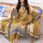 Mustard Mirage Lawn Dress Gul Ahmed