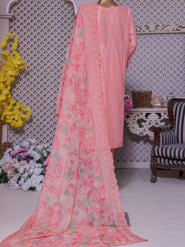 Peachy Pink Dhaga Kari Dress-13