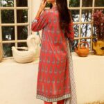Peachy Pink Lawn Dress