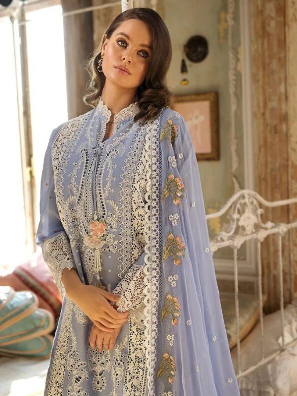 Azure Dream Luxury Lawn Dress