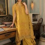 Mustard Haze Luxury Lawn Dress