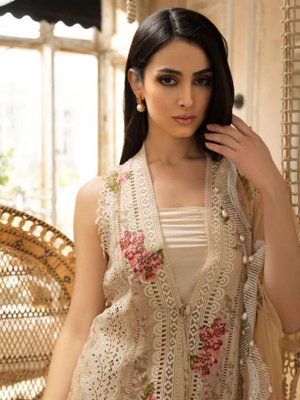 Vanilla Bloom Luxury Lawn Dress
