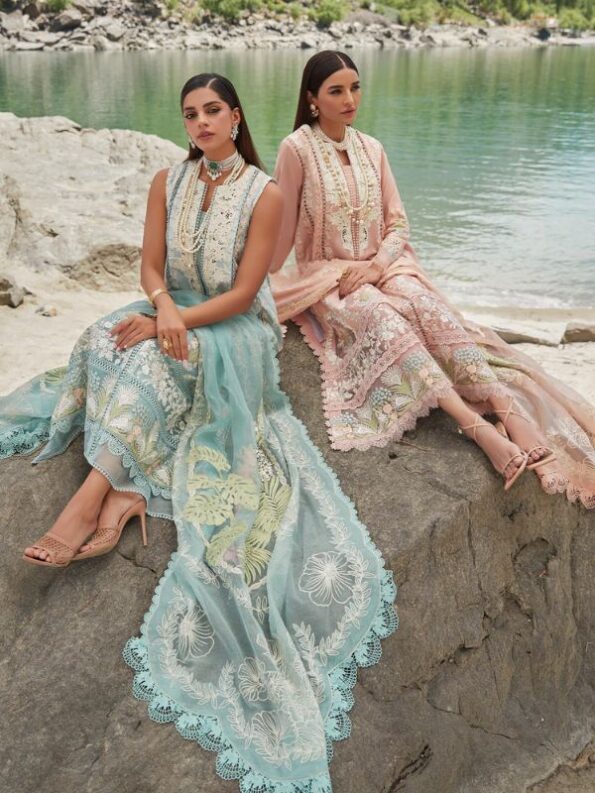 Chikkankari Affair Crimson Lawn A8