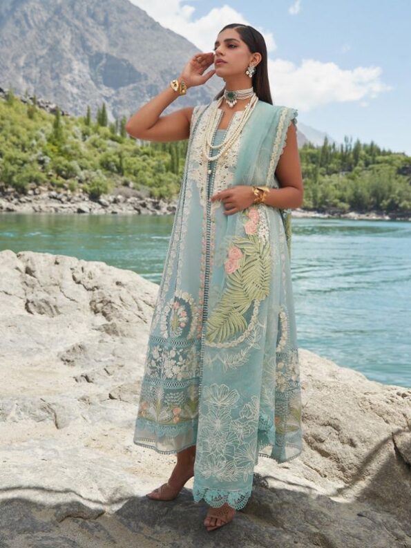 Chikkankari Affair Crimson Lawn A8