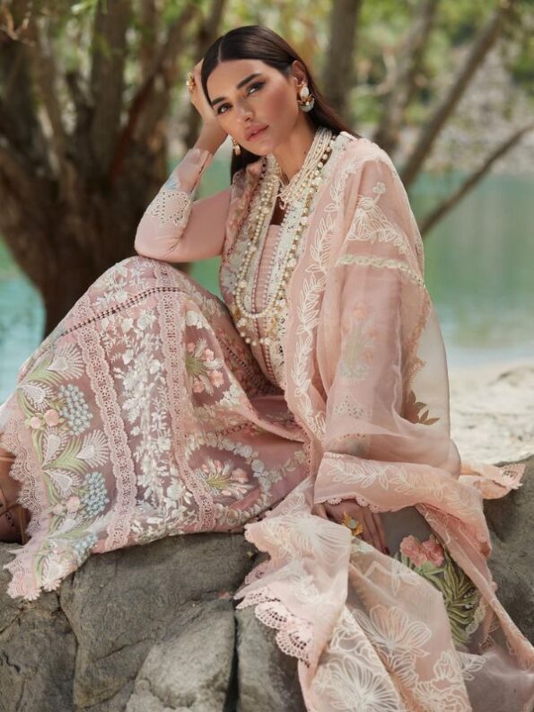 Chikkankari Affair Crimson Lawn B8