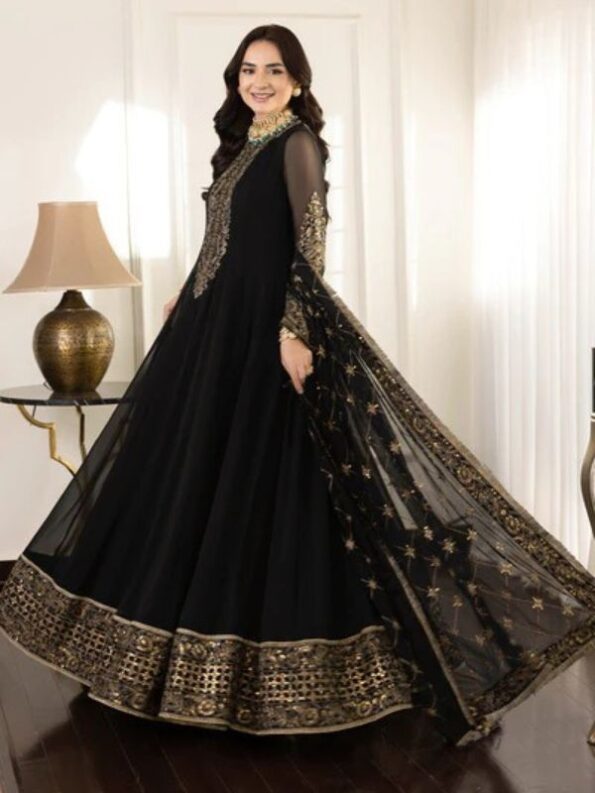 Black Peshwas Long Dress