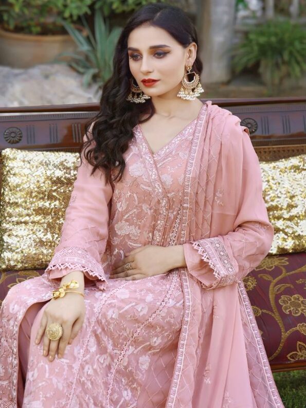 Pink Flare Chiffon Dress