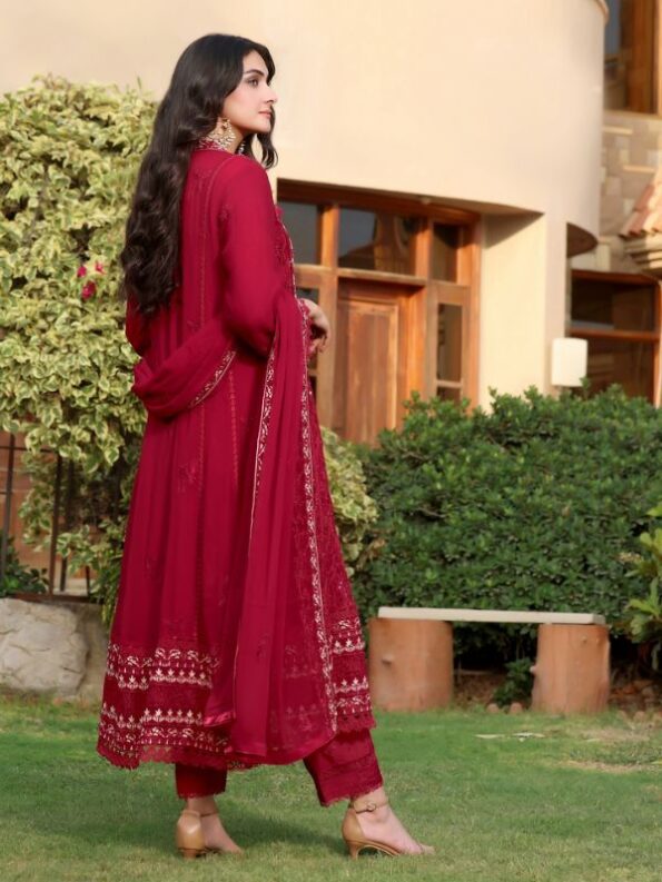 Scarlett Chiffon Embroidered Dress