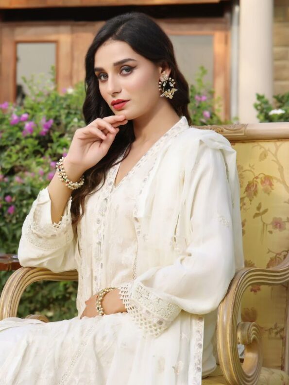 Vista White Chiffon Dress