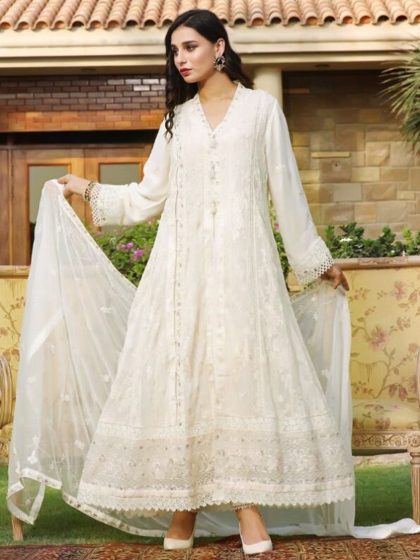 Vista White Chiffon Dress