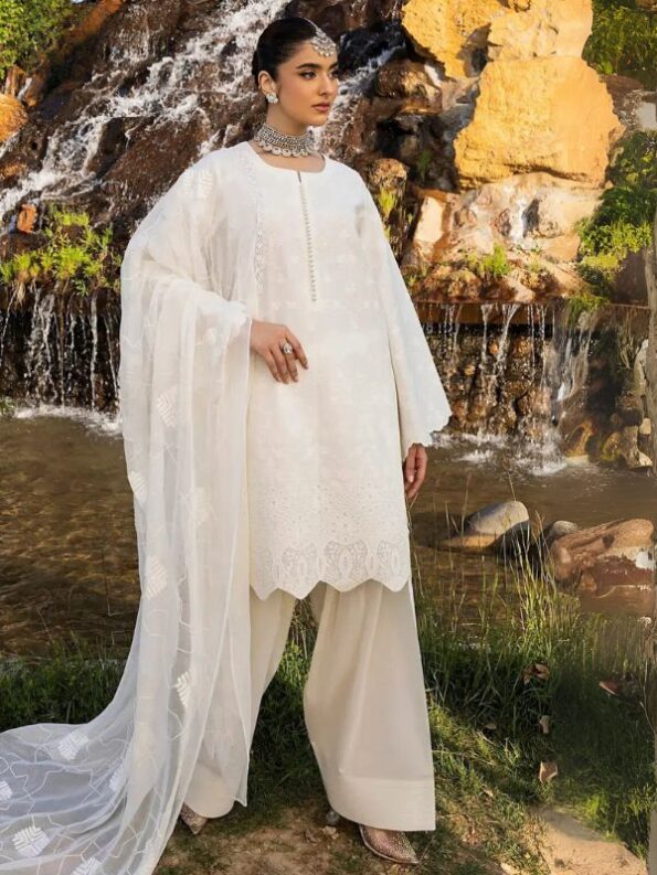 HEERAS Cotton - White Crown Farshi
