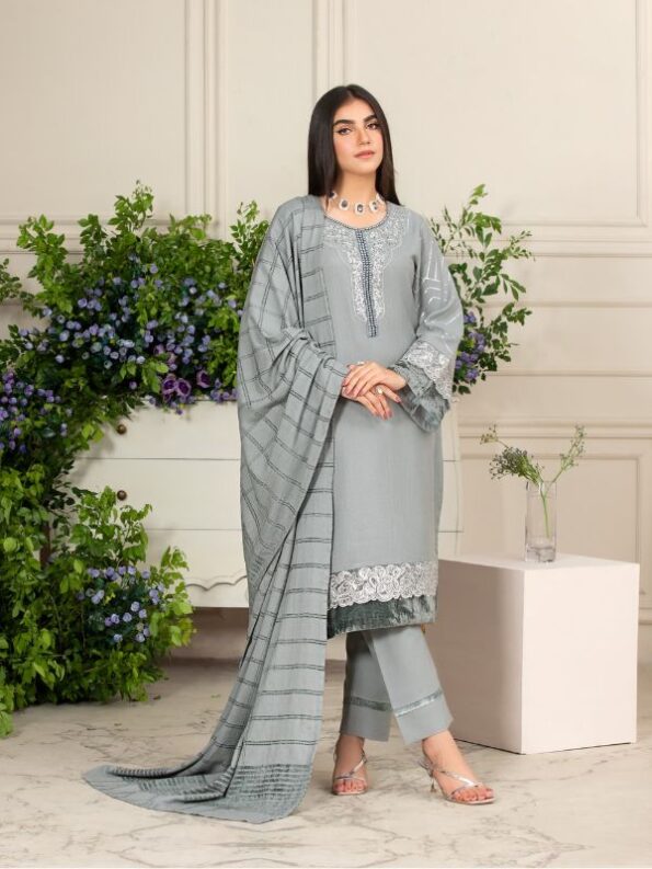 HEERAS - LINEN-PASHMINA VELVET