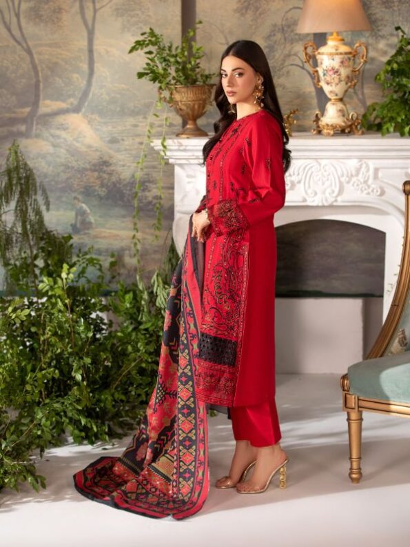 HEERAS - REGAL RED KHADDAR