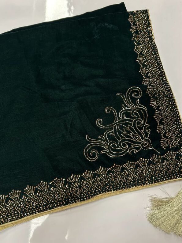 Quzey Swarovski Shawl - Green