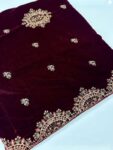 Quzey Velvet Shawl – Maroon Mighty