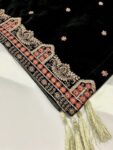 Quzey Velvet Shawl – Midnight Black
