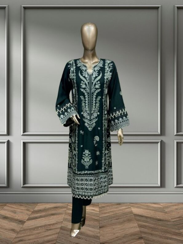 Quzey Dhanak Dress - Green
