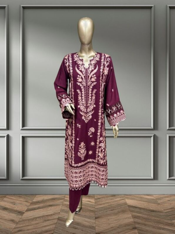 Quzey Dhanak Dress - Purple