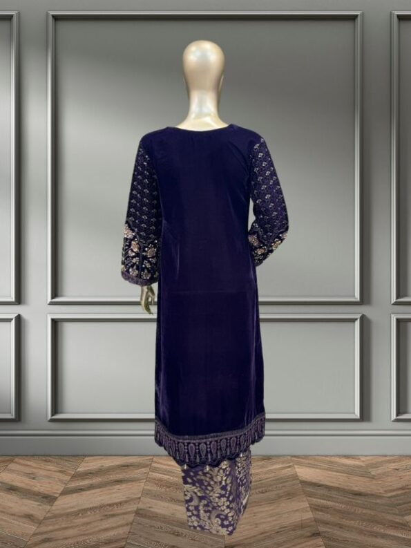 Quzey Velvet Dress - Violet