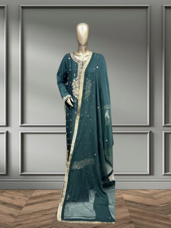 Quzey Chiffon - Dark Green