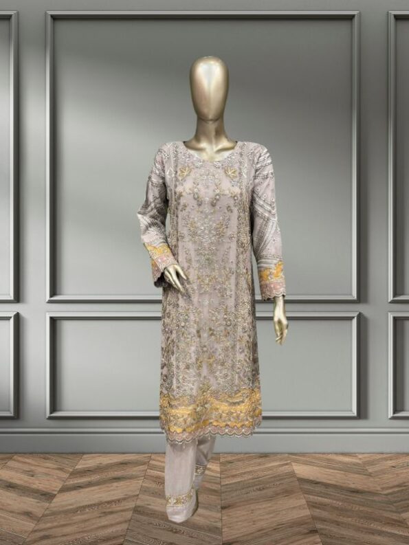 Quzey Chiffon - Mouse Grey