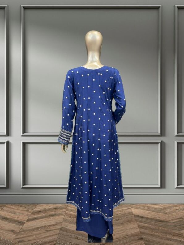 Quzey Silk Dress - Blue