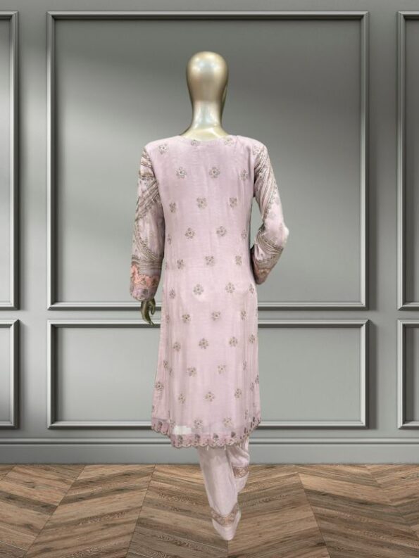 Quzey Chiffon - Peachy Pink