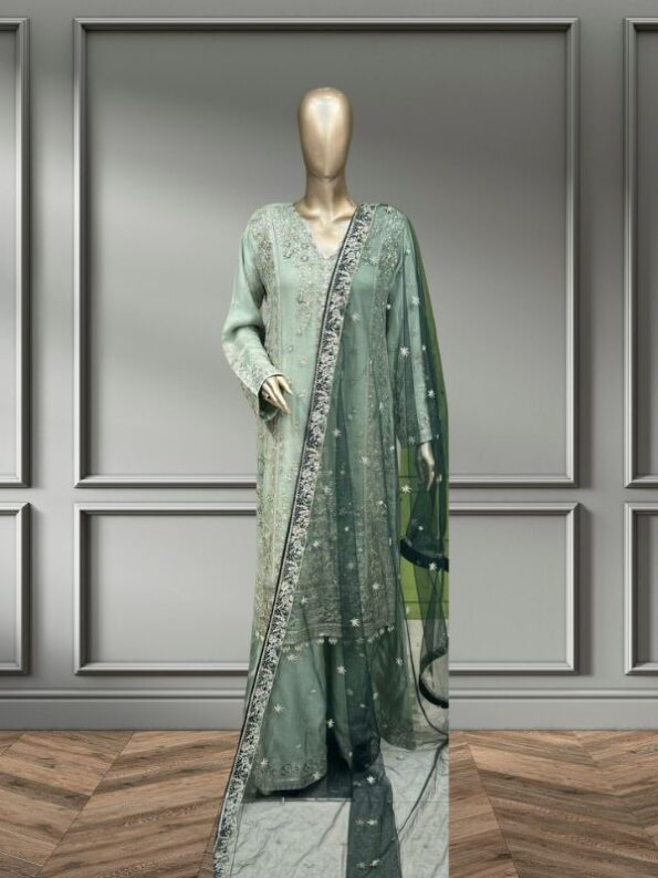 Quzey Chiffon - Pista Green
