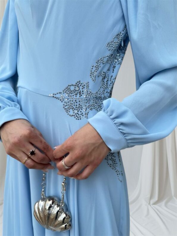 Quzey Modest Dress - Blue