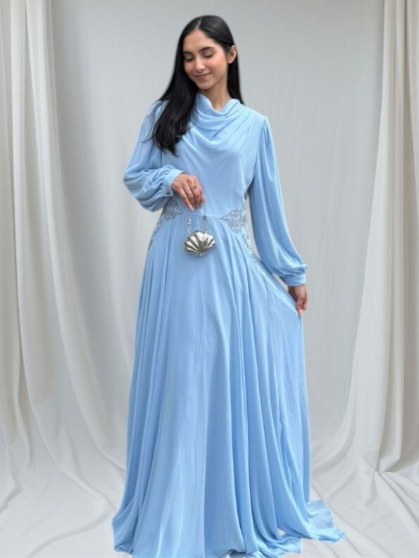 Quzey Modest Dress - Blue