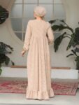 Quzey Schiffli Dress – Beige